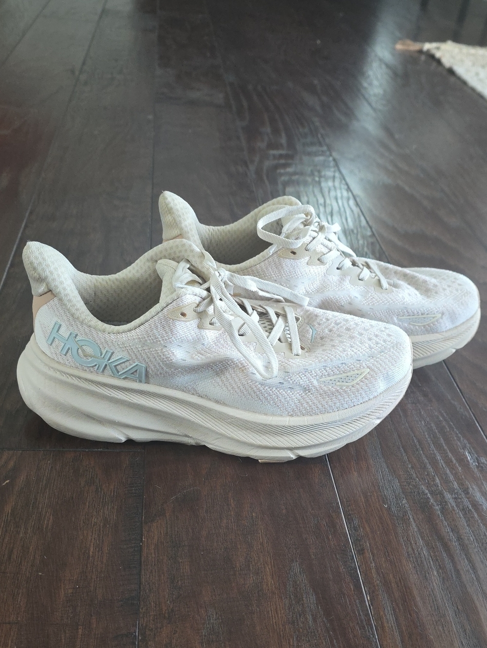 Hoka Women's Athletic Shoes in Cream - Picture 4 of 6